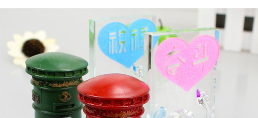 海南 GL067 水晶柵欄擺件與天鵝郵筒擺件 精美水晶工藝品供應